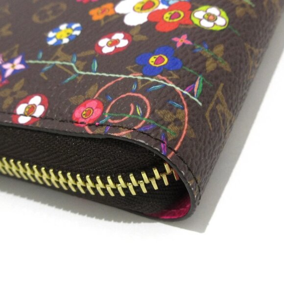 Auth LOUIS VUITTON LV x TM Zippy Wallet M14162 Monogram Pink Multi Character - - Picture 7 of 11